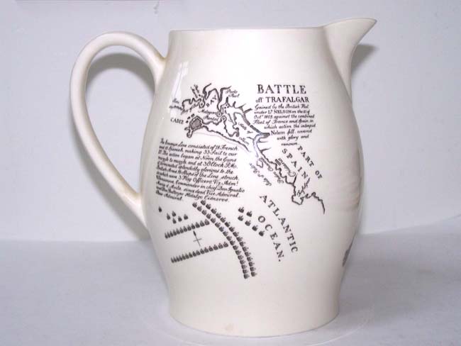 A Fine Limited Edition reproduction Liverpool Pitcher Depicting Admiral Lord Nelson and the Battle of Trafalgar. — image 2